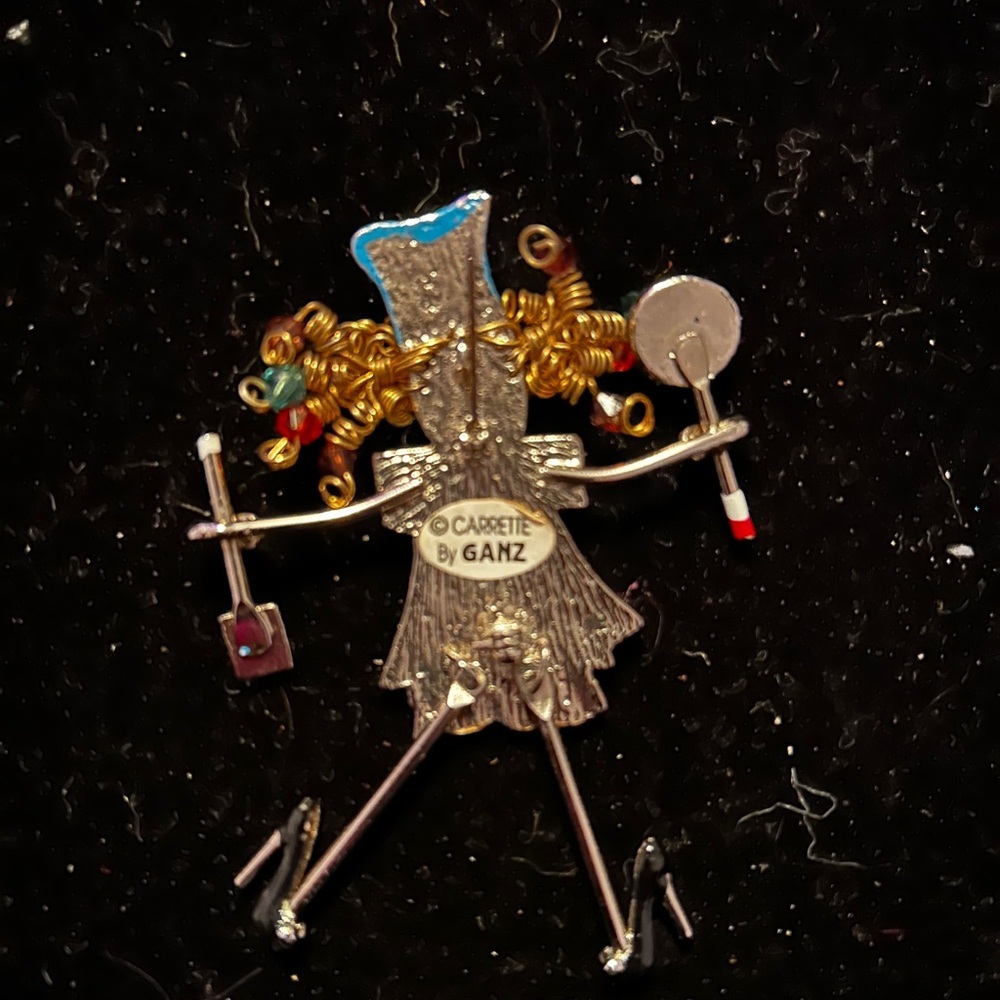 GANZ Colorful Chef Brooch - Red, Gold, Silver - Picture 3 of 3